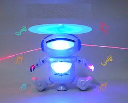 Electricrc Animals 360 Rotating Smart Space Dance Robot juguetes electrónicos para caminar con música para el regalo de astronauta para niños Toy to Child Gift 230812