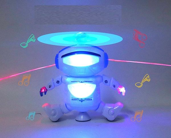 ElectricRC Animals 360 Rotating Smart Space Dance Robot Electronic Walking Toys con Music Light Gift para niños Astronaut Toy to Child gift 230807