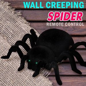 Animales Electricrc Control remoto negro Spider Spider Scary Wolf Wolf Robot Realista Novedse Juguetes Halloween Regalos para niños 230814