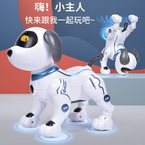 ElectricRC Animals Creative Expert Puppy Robot Programmering Afstandsbediening Elektrische Hond Educatief Intelligent Speelgoed Verjaardagscadeaus voor jongen en meisje 230807