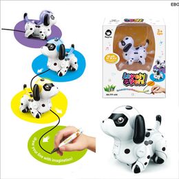 ElectricRC animaux EBOYU 614 enfants modèle de chien inductif magique jouet suit la ligne noire avec 5 stylos de couleurs variables 230906