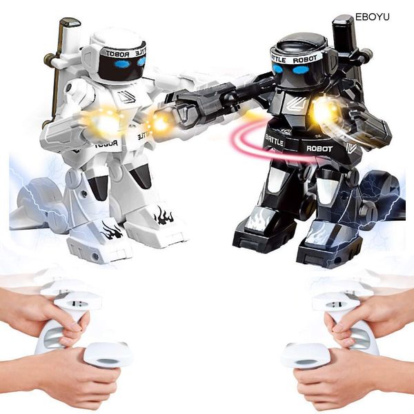 ElectricRC Animals EBOYU RC Battle Robot Control remoto 24G Humanoid Fighting Two Joysticks Real Boxing Fight Experience Regalo 230906