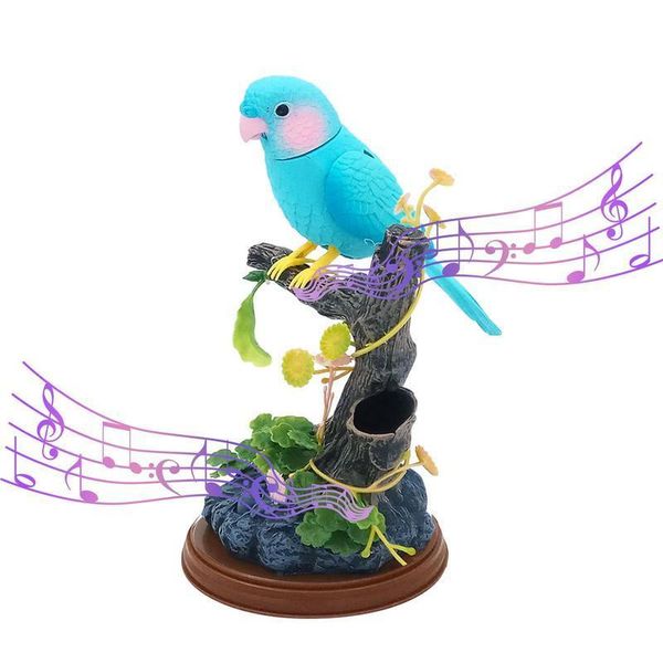 ElectricRC animales pájaros eléctricos Control de voz parejas loros juguete Musical Urraca pájaros parlantes mascota electrónica pájaro modelo 230614