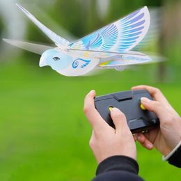Electricrc dieren vliegende vogels elektronische mini RC drone speelgoed helikopter 360 graden vogelspeelgoed 24g afstandsbediening ebird oplaadbaar 230811