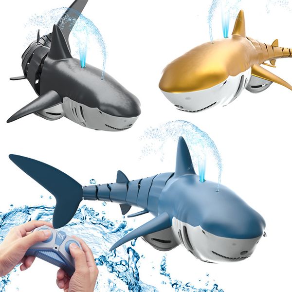 ElectricRC Animaux Drôle RC Requin Jouet Télécommande Robots Baignoire Piscine Électrique Jouets Été Natation Eau Navire Sous-Marin Enfants 230605