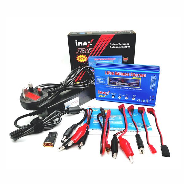 Animales ElectricRC IMAX B6 80W Lipo Batería Cargador NIMH Liion NICD Digital Lipro Balance descargador 12V 5A Adaptador de potencia RC Drone 230812