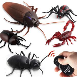 ElectricRC Dieren Infrarood Afstandsbediening Kakkerlak Simulatie Dier Griezelig Spider Bug Prank Fun RC Kinderen Speelgoed Gift Hoge Kwaliteit Drop 230222