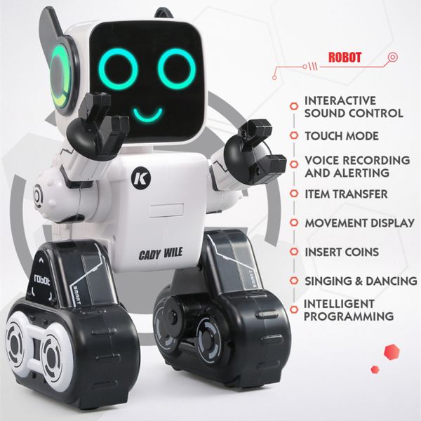 ElectricRC Animales Sonido interactivo Modo táctil RC Robot 24G Programación inteligente Insertar monedas Grabación de voz Cantar Juguetes de baile para niño niña 230825