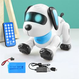 ElectricRC Animals K21 Elektronische robothond Intelligente afstandsbediening Spraakbesturing Programmering Stuntspeelgoed Programmeerbaar Touchsense RC Puppy Kinderspeelgoed 230906