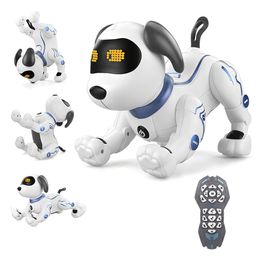 ElectricRC Dieren LE NENG TOYS K16A Elektronische huisdieren Robot Hond Stunt Spraakopdracht Programmeerbaar Touchsense Muzieklied Speelgoed voor kinderen Cadeau 230906