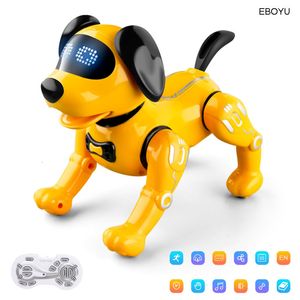 ElectricRC Animals R19 RC Dog Robot Toy Programable Smart Remote Control Robotic Kit con ojos LED Caminando Cantando Bailando para niños 230906