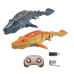 ElectricRC Animals Remote Control Boats for Pools and Lakes RC Mosasaurus Boats Rechargeable Battery 24GHz Marine Life Racing Boat Gift Toy 220913