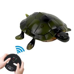 ElectricRC animaux télécommande tortue jouet réaliste Robot tortues électrique Animal mer océan Figurines tortue 231114