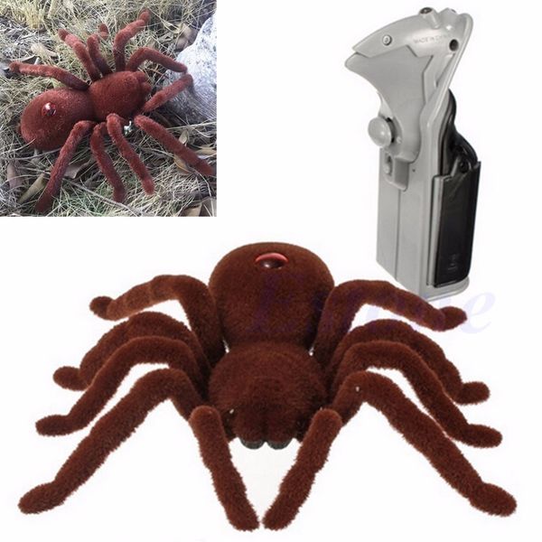 ElectricRC animaux effrayant télécommande effrayant doux en peluche araignée infrarouge RC tarentule jouet enfant cadeau 230825