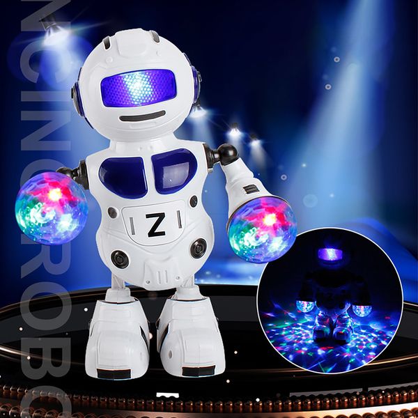 ElectricRC Animals Smart Space Music Robot Led Light Electric Dance Walking Toy Brinquedos Educativos Para Meninos Crianças Presente 230807