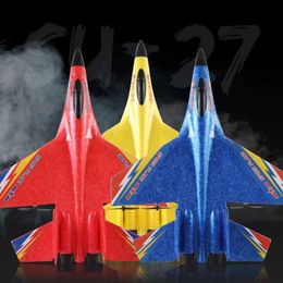 Electricrc Bbsong SU27 RC Plan Remote commande Airplane 2.4g radio contrôlé Aircraft Hobby Fighter Fighter Foam Toys for Adult Kids Gift 230626