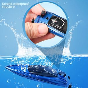 Electricrc Boats 1 Set RC Racing Boat Compact High Speed ​​High Speed ​​Waterproof Birthday Gift Remote Control Speedboat Wireless 230518