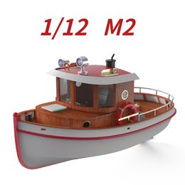 ElectricRC Boats 112Kit de modelado Yacht Cute Tug M2 410mm Modelo de barco de madera DIY Montaje sin terminar 230616
