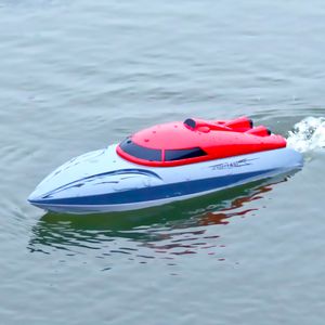 ElectricRC -boten 20 kmm waterdichte RC Speedboot 3.7V batterij 2,4 g hoge snelheid elektrisch raceschip afstandsbediening speelgoed voor kinderen 230203