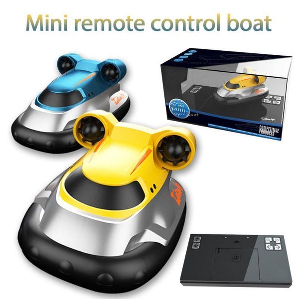 ElectricRC Bateaux 24G Sans Fil Mini Aéroglisseur Jouet Garçon Eau Électrique Télécommande Bateau Hors-Bord Voile Modèle En Plein Air Jouets Cadeau Pour Enfants 230616