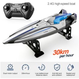 Electricrc Boats 30 kmH RC High Speed ​​Racing Boat Speedboat Remote Control Ship Water Game Kids Toys Children Birthday Gift 230325