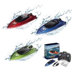 Electricrc Boats 805 Mini RC 5kmH Radio Rone Remote Gestuurd High Speed ​​Ship met LED Light Palm Summer Water Toy Pool Toys Modellen Geschenken 221201