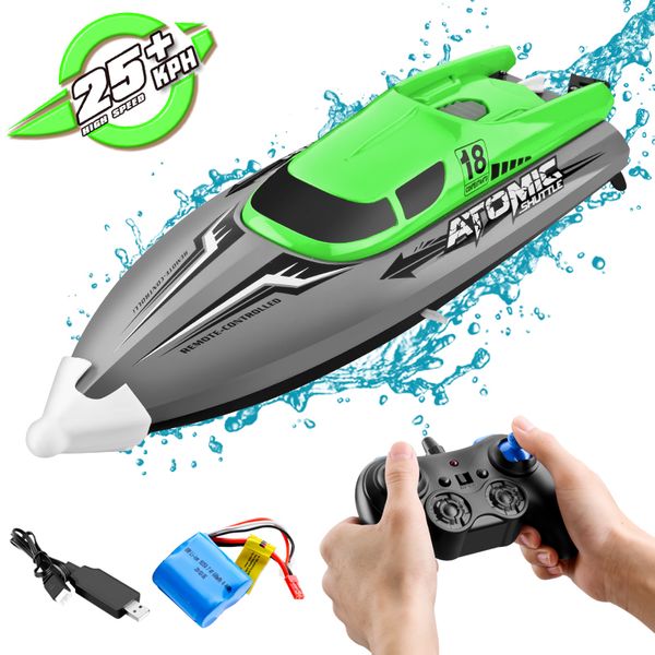 ElectricRC Boats Enfants Grand 2.4G Radio Haute Vitesse Télécommande Compétitive Bateau À Rames Charge Électrique Eau RC Hors-Bord Garçon Jouet Cadeau 230801