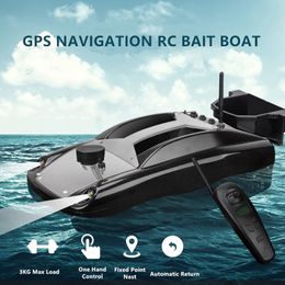 ElectricRC Boats Navigation GPS Pêche à retour automatique Double trémie de contrôle indépendante Distance de 500 m Charge de 3 kg Appât anti-tempête 230325