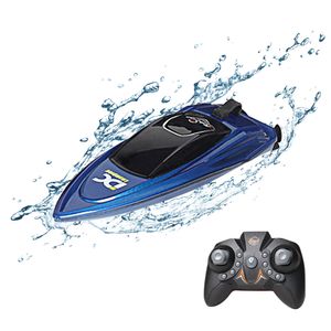 ElectricRC Bateaux LED Lumière Étanche Électrique Télécommande Navire 2.4GHz Haute Vitesse Mini RC Bateau Enfants Télécommande Navire Jouet 230417