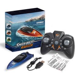 ElectricRC Boats Mini RC barco 5kmh radio control remoto barco de alta velocidad con luz LED Palm boat Verano juguete Piscina juguete modelo regalo 230329