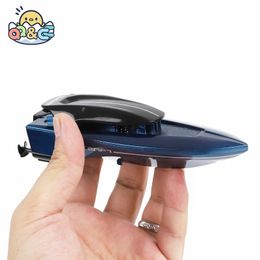 ElectricRC Boats Mini RC Boats High Speed Electronic Remote Control Racing Ship with Led Light Children Competition Water Toys for Kids Gifts 230310