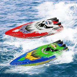 Electricrc Boats Radio afstandsbediening Twin Motor High Speed ​​RC Racing Children Outdoor RC 230325