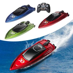 ElectricRC Boats RC Boat 2.4Ghz HighSpeed Speed Electric Ship Remote Control Racing Ship Water Speed Boat Enfants Modèle Jouet avec lumières LED 230417