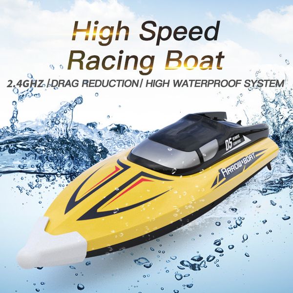 ElectricRC Boats RC Boat Télécommande haute vitesse pour adultes et enfants Piscines Lacs avec alarme de batterie faible 20 Mph 24 GHZ 230906