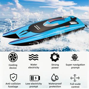 ElectricRC Barcos RC Barco Niños Juguete 24G Radio Control Lancha rápida Barco controlado por radio Juguetes acuáticos Verano Juegos al aire libre Modelo Perfecto Regalo para niños 230906