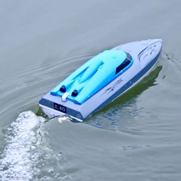 Bateaux électriques rechargeables 24GHz, modèle de bateau de course à grande vitesse, jouets 20kmh, bateau RC étanche 231010
