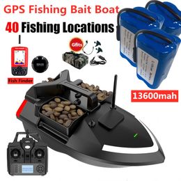 Barcos ElectricRC Smart 40 puntos GPS Cebo de pesca Barco Retorno automático RC Anidamiento 2 kg Carga 500 m Distancia Velocidad fija Crucero Juguete 230906