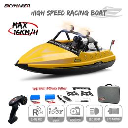 ElectricRC Boats Wltoys Boat WL917 Mini RC Jet Boat avec télécommande Water Jet Thruster 2.4G Electric High Speed Racing Boat Toy for Children 230316