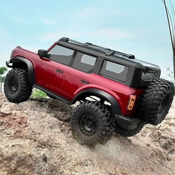 ElectricRC Car 1/10 Huangbo Lima Escala completa 4x4 Cuerpo Rc Control remoto Modelo Juguete Coche Simulación Luces LED Escalada OffRoad Big Toy Regalos 231110