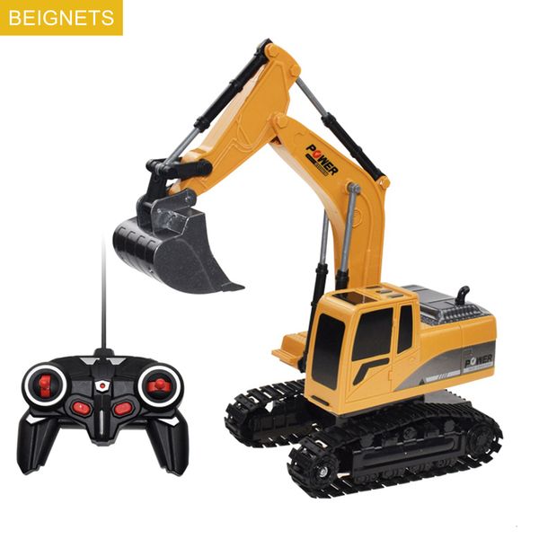 ElectricRC Car 1 24 RC Pelle Jouets Télécommande Camions Bulldozer Alliage Plastique Ingénierie Dump Grue Charge Jouet Cadeau 230807