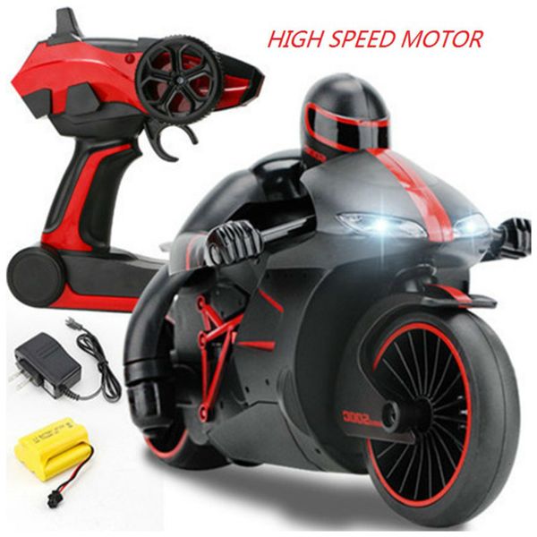 ElectricRC Car 24G Mini Moda RC Motocicleta con Cool Light Alta velocidad Moto Modelo Juguete Control remoto Drift Motor Regalos para niños Niños 230419