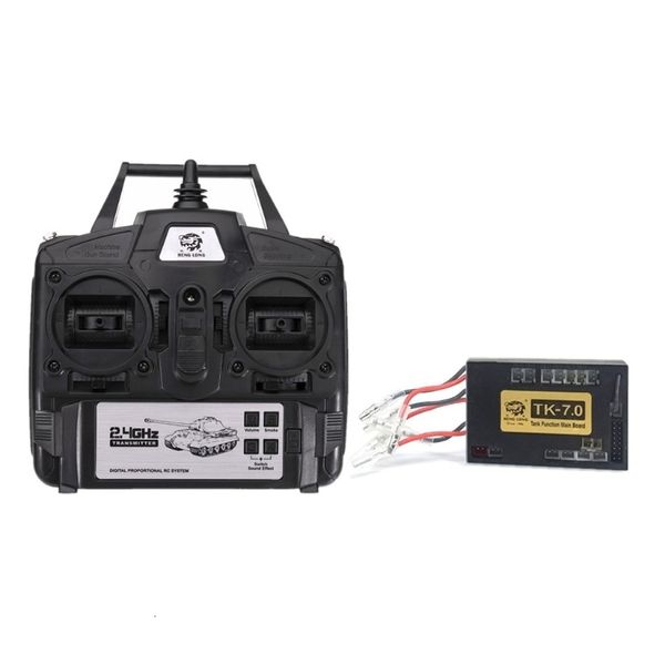 ElectricRC Car 24GHz Sistema de radio de control remoto DIY Toy TK70 Versión Receptor Tablero principal Transmisor digital para 116 RC Tank 230325