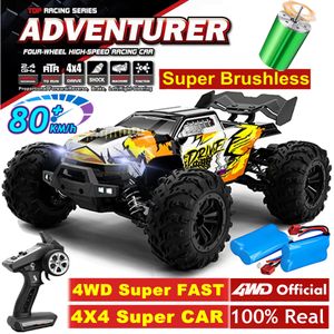 ElectricRC Auto 4WD RC Auto 4x4 Off Road Drift Racing 50 of 80 KMh Super Borstelloze Hoge Snelheid Radio Waterdichte Vrachtwagen Afstandsbediening Speelgoed Kinderen 230906