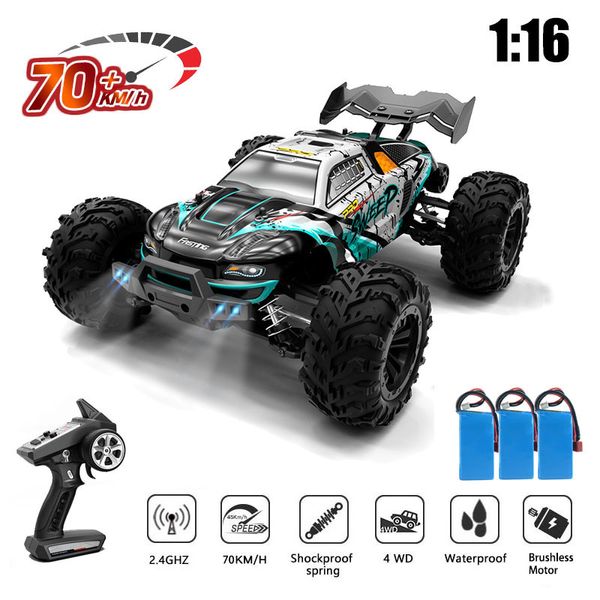 ElectricRC Car 4x4 Carro de control remoto 16101PRO16102PRO Sin escobillas 4WD 70KMH 24G RC Eléctrico de alta velocidad OffRoad Drift Toys para niños 230603