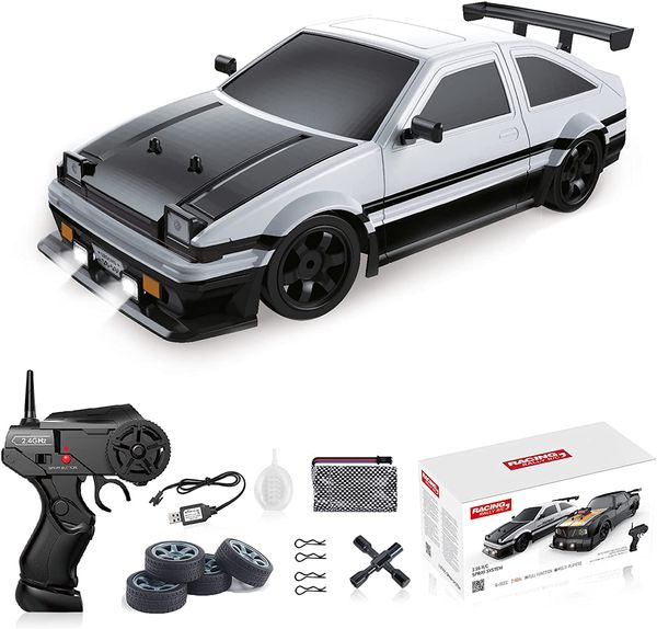 ElectricRC Car AE86 Télécommande Voiture JDM Racing Véhicule Jouets pour Enfants 1 16 4WD 2.4G HighSpeed GTR RC Drift Car Cadeaux pour Adultes Enfants 230705