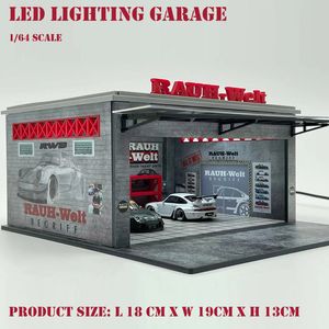 ElectricRC Car Assemble Diorama 164 LED Lighting Garage RWB Coating fix para estación de exhibición de vehículos 230616