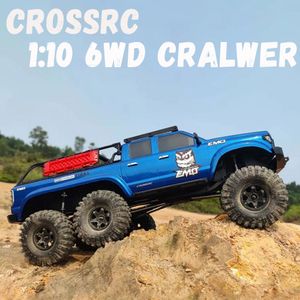 Electricrc Car CrossRC AT6 6WD RTR 110 RC Remot Control Car Electric Vehicles Model Crawler Buggy met voorzijde offroad diff Lock 230814