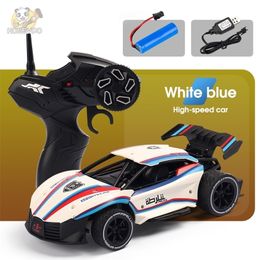 Coche ElectricRC de alta velocidad 120 simulación de carreras 2,4G 360ﾰ conducción batería larga tiempo 3-14 años juguetes para niños regalos para niño niña 221109