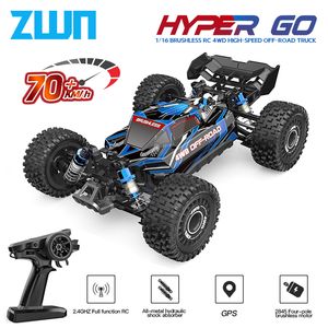 ElectricRC Auto MJX 16207 70KMH Borstelloze RC 4WD Elektrische Hoge Snelheid OffRoad Afstandsbediening Drift Monster Truck voor Kinderen VS WLtoys 144010 230603