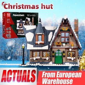 ElectricRC Auto Mold King 16049 MOC Kersthuisje Bouwstenen Speelgoed Kerstman Winter Huis Monteren Speelgoed voor Kinderen Kerstcadeaus 231110